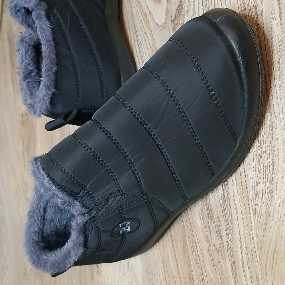 Boojoy BJ Black Winter Slip On Snow Boots Size 11.5 - Picture 2 of 11